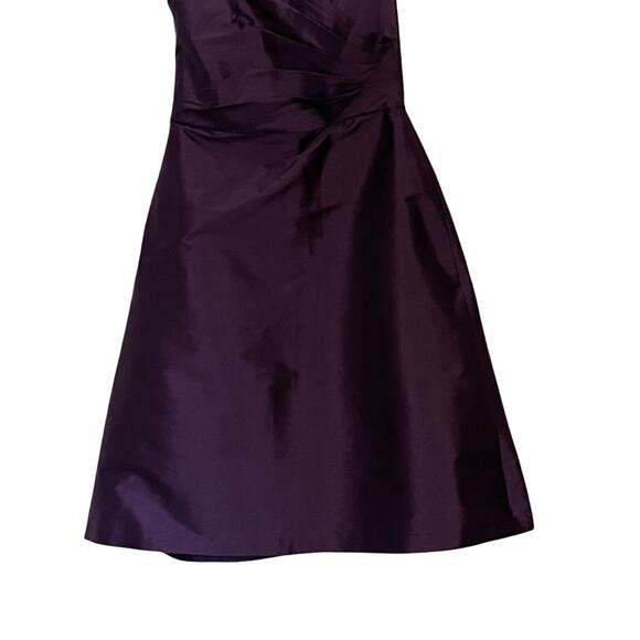 Alfred Sung Dress Womens Size 4 Formal Purple Strapless Ruched 90s Y2K Vintage - Picture 6 of 8